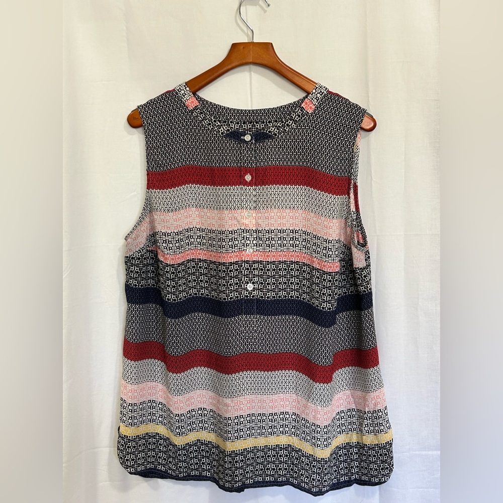 Talbots - Multicolor Striped Sleeveless Blouse